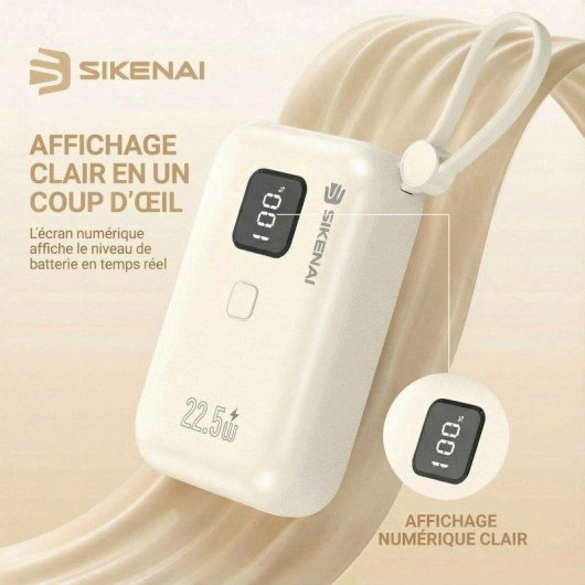 Banco de Energía Sikenai DX13 10000mAh 22.5W