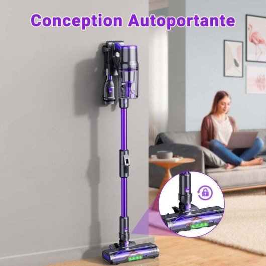 Aspiradora sin Cable Blossom DSV112A 550W 65 min Pantalla Táctil Morado