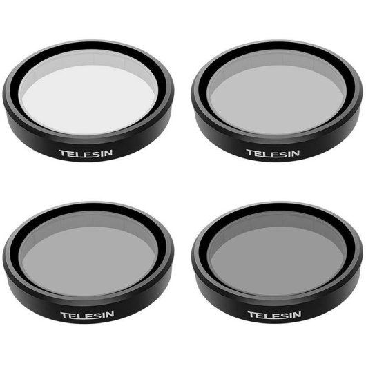 Set de 4 Filtros Telesin CPL ND8 ND16 ND32 para DJI Osmo Action 3 4 5