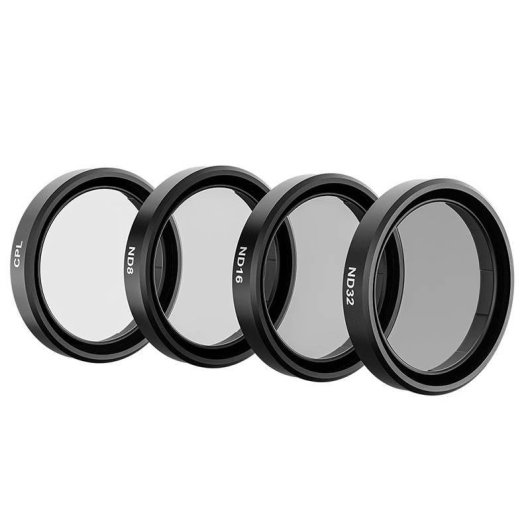 Set de 4 Filtros Telesin CPL ND8 ND16 ND32 para DJI Osmo Action 3 4 5