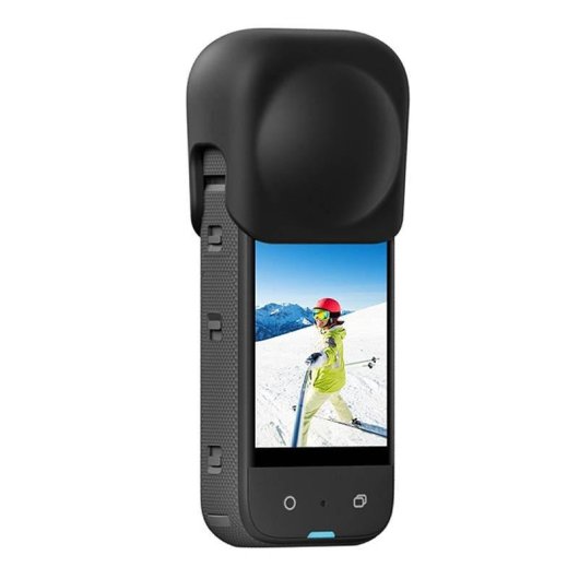 Coperchio in silicone per obiettivo Puluz per Insta360 X3 nero