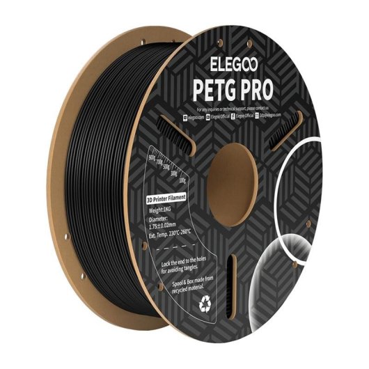 Filamento ELEGOO PETG Pro 1.75mm Nero 1kg