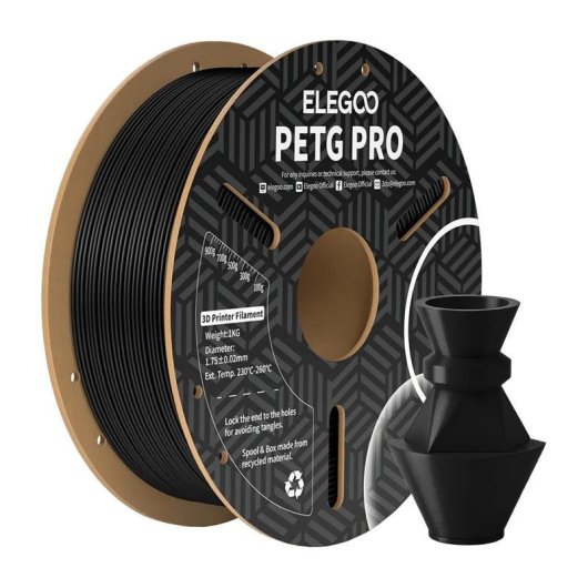 Filamento ELEGOO PETG Pro 1.75mm Nero 1kg
