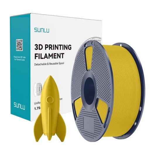 Filamento PLA Sunlu PLA H-S Y Amarillo 1,75 mm Alta Velocidad