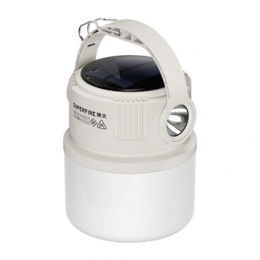 Lámpara de Camping Superfire T22 Dual Fuente de Luz Solar USB-C