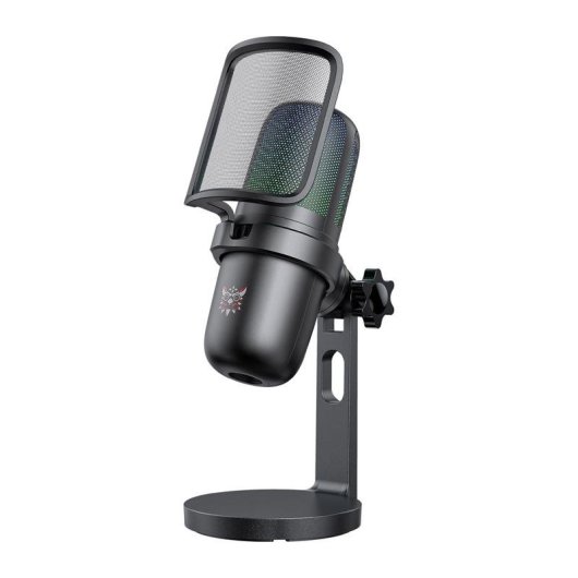 Microfone ONIKUMA M-730 USB unidirecional com RGB e botão táctil mute