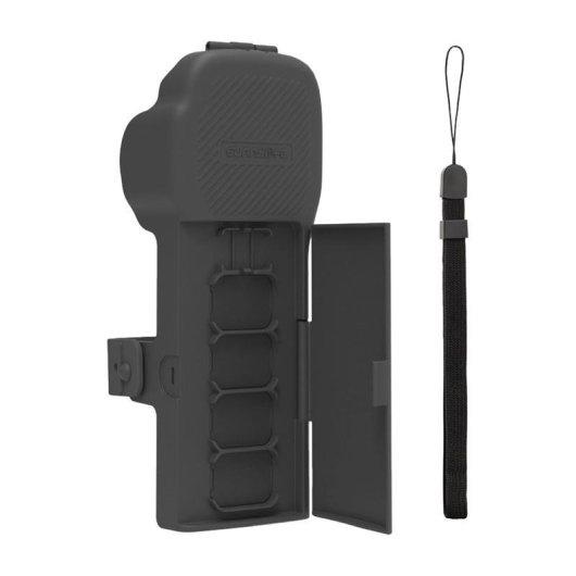 Estojo de proteção Sunnylife para Osmo Pocket 3 com correia e cordão cinzento