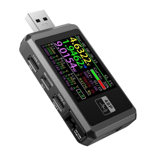 Tester de Puertos USB FNIRSI FNB48P Negro