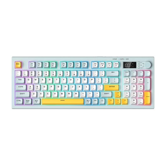 Teclado ONIKUMA G80 de membrana inalámbrico con OLED, dial y RGB