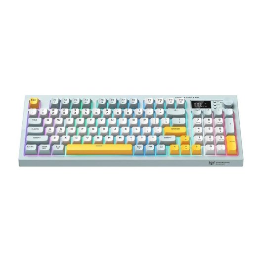Teclado ONIKUMA G80 de membrana inalámbrico con OLED, dial y RGB