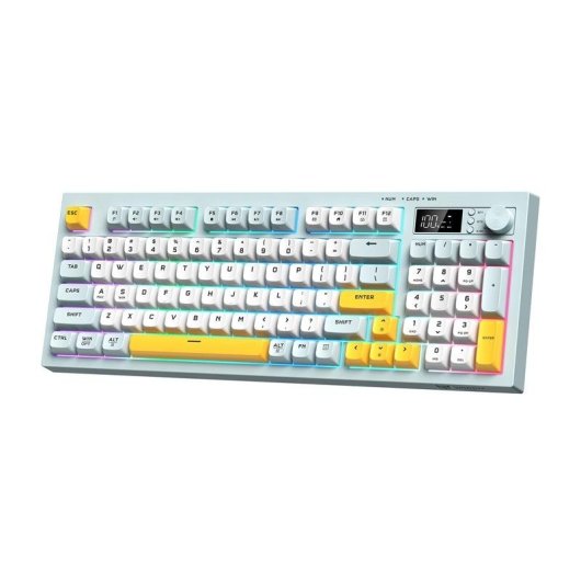 Teclado ONIKUMA G80 de membrana inalámbrico con OLED, dial y RGB