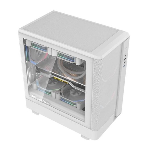 Caja PC Darkflash DB330M Mesh Blanca M-ATX/ITX Vidrio Templado