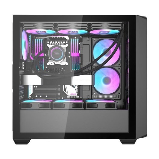 Caixa PC Darkflash DS900WD Preta + 4 Ventoinhas ARGB