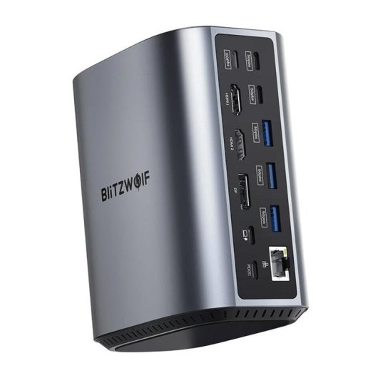 Estação de acoplamento Blitzwolf BW-TH15 17in1 2xHD+DP+4xUSB-C+3xUSB 3.0+RJ45