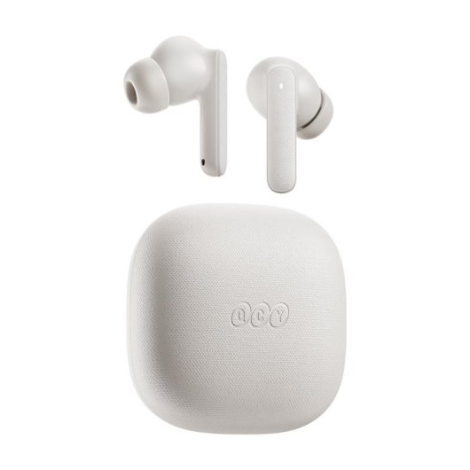 Auricolari QCY T43 wireless Bluetooth con cancellazione rumore, 35h batteria, IPX4 bianco