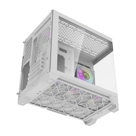 Caixa PC Darkflash FT418 Mini Tower Branca com 6 Ventiladores ARGB