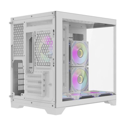 Caixa PC Darkflash FT418 Mini Tower Branca com 6 Ventiladores ARGB