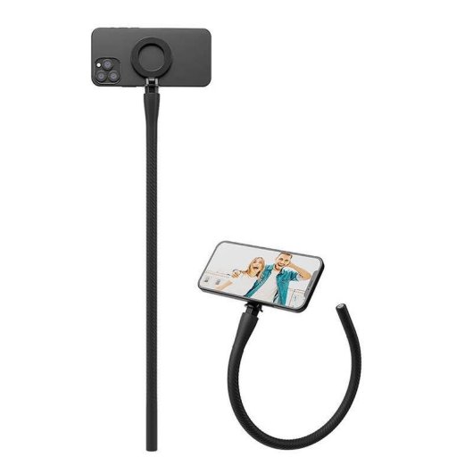 Soporte flexible para móviles Telesin negro con imanes