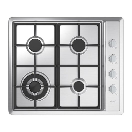 Piastra a gas IsEasy MGBS-604D 4 fuochi 7.8 kW acciaio inossidabile