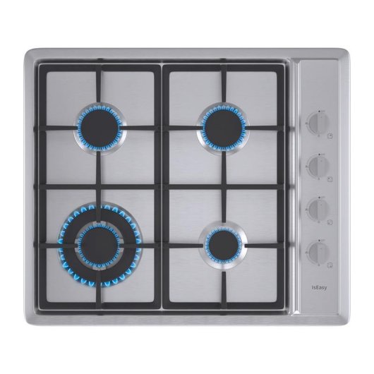 Piastra a gas IsEasy MGBS-604D 4 fuochi 7.8 kW acciaio inossidabile