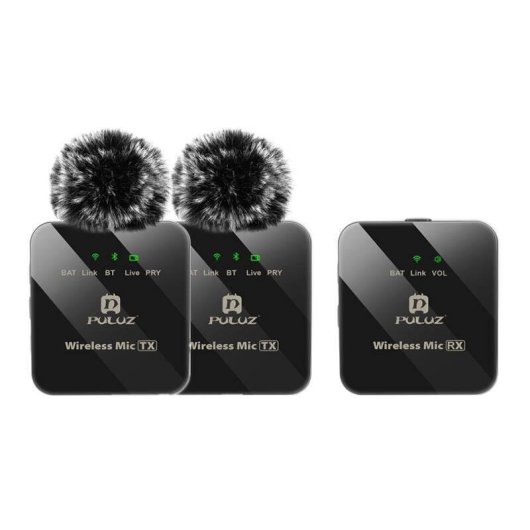 Microphone Puluz PU3154B lavalier sans fil omnidirectionnel avec réduction de bruit