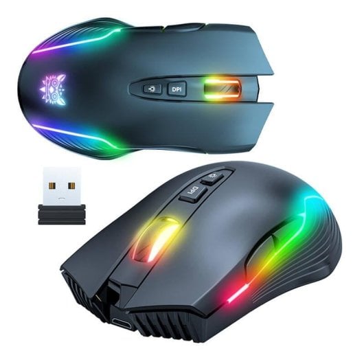 Ratón ONIKUMA CW905 Wireless 3600 DPI RGB Negro 7 Botones Gaming