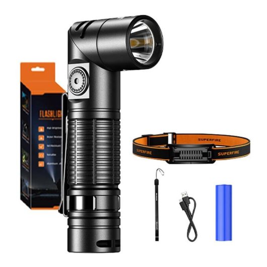Lanterna Superfire G19-S Ajustável 360 lm 160 m USB-C Preta