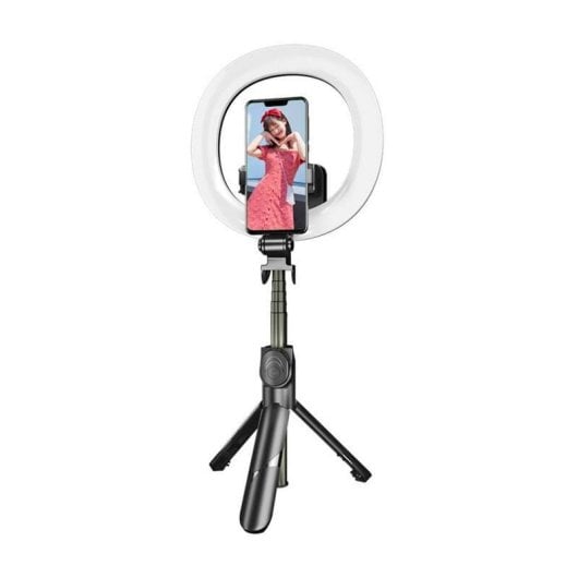 Trípode Autodisponible Puluz con Luz de Anillo LED y Control Remoto Bluetooth