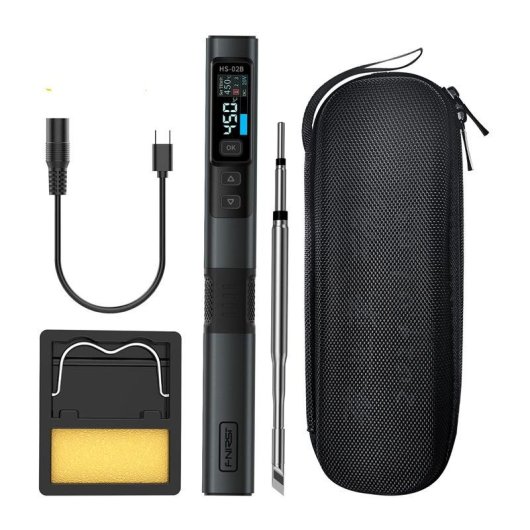 Soldador inteligente FNIRSI HS-02B 100 W con kit de herramientas