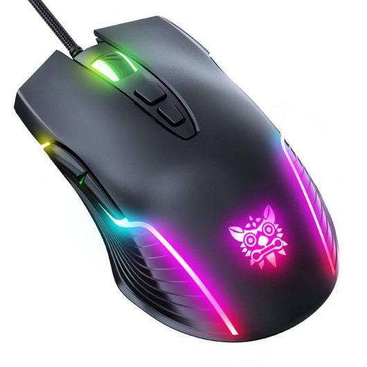 Ratón ONIKUMA CW905 Gaming USB 6400 DPI 7 Pulsanti RGB Nero