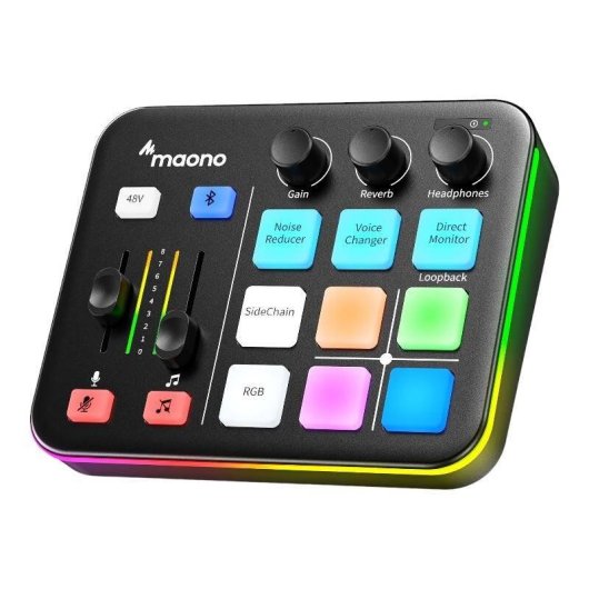 Tarjeta de Sonido Maono G1 Neo Negro Bluetooth 4.2 RGB