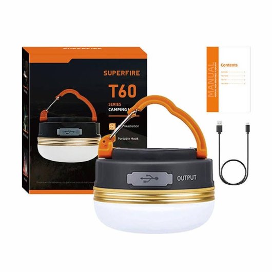 Lampada da campeggio Superfire T60 2,5W 1000mAh