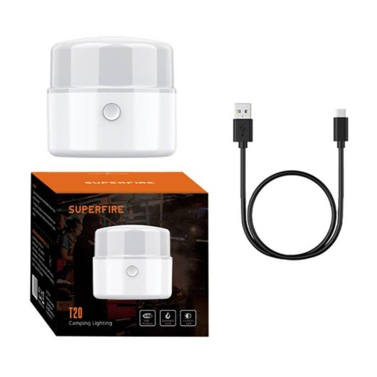Lámpara camping Superfire T20 180 lúmenes USB