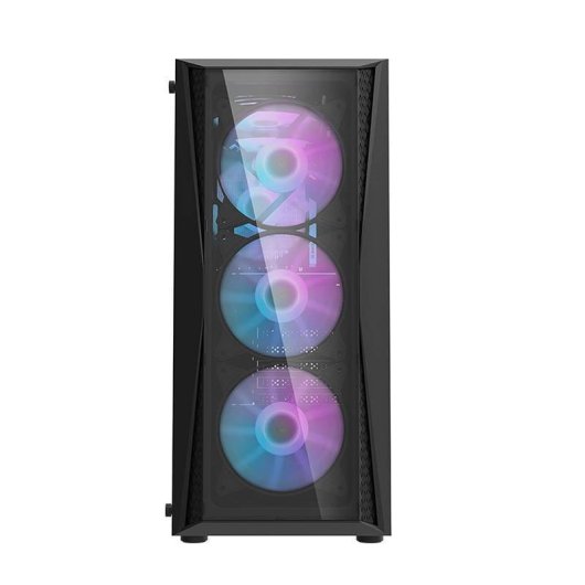 Caja PC Darkflash DK352 Plus + 4 ventiladores ARGB negra
