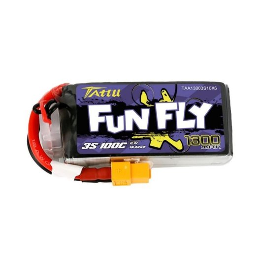 Batteria Tattu Funfly 1300mAh 11.1V 100C 3S1P LiPo