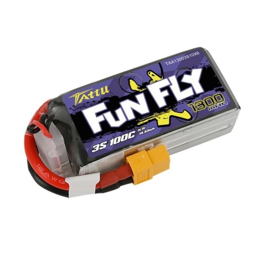 Batteria Tattu Funfly 1300mAh 11.1V 100C 3S1P LiPo