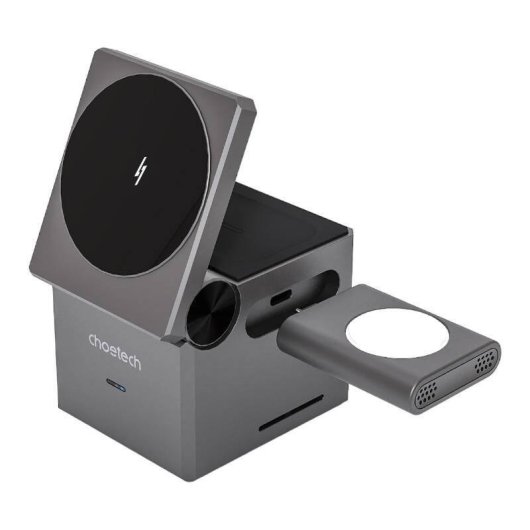 Cargador Inalámbrico Choetech T632-F 3 en 1 15W Negro