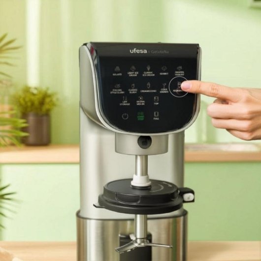 Máquina de Gelados Ufesa Gelatella 500 W 1,4 L Ecrã Tátil 11 Programas Automáticos