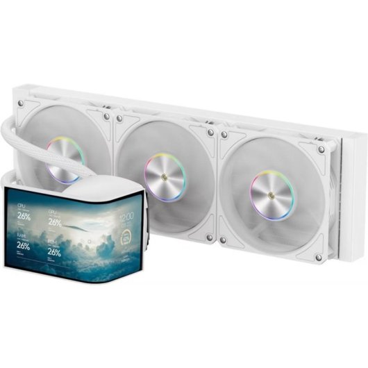 Refrigeración Líquida Krux HydroArc 360 White 360mm 3 Ventilatoren ARGB