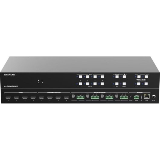 Matrice di commutazione HDMI 2.0 4x4 Vivolink VLHDMIMAT4X4-V2 4K 18 Gbit/s