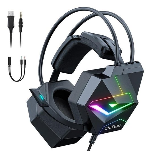Cuffie Onikuma X20 cablate USB/3,5 mm gaming surround microfono nero
