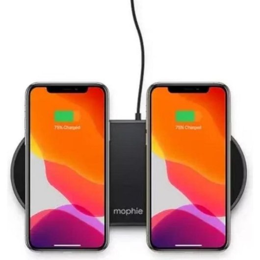 Cargador Inalámbrico Doble mophie Universal 2x10W Qi USB-A