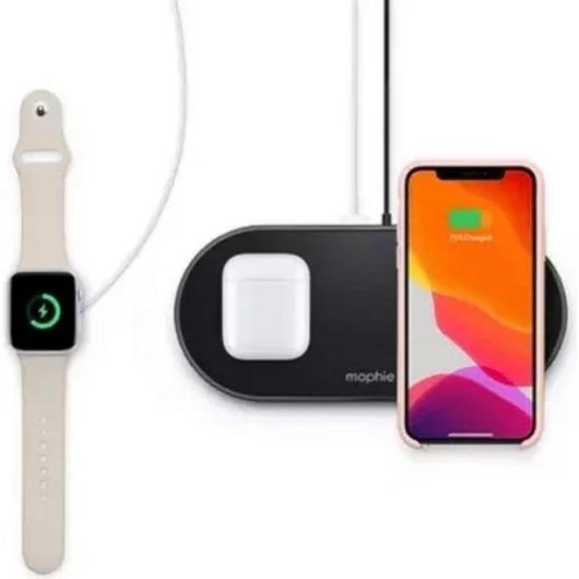 Cargador Inalámbrico Doble mophie Universal 2x10W Qi USB-A