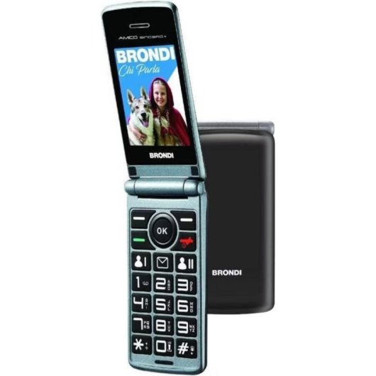 Brondi 4G Tastenhandy Compatto e Leggero Schermo Semplice Nero