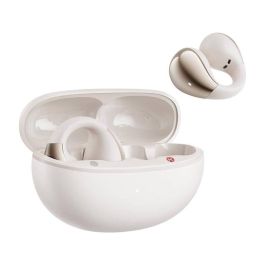 Auriculares QCY Crossky Clip C30 inalámbricos Bluetooth 5.4 deportivos blancos