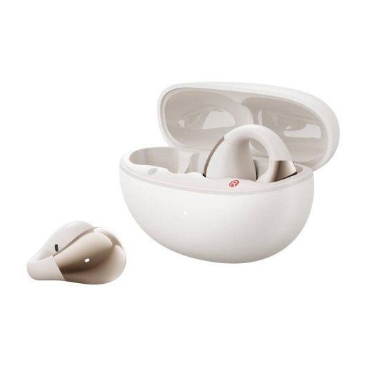 Auriculares QCY Crossky Clip C30 inalámbricos Bluetooth 5.4 deportivos blancos