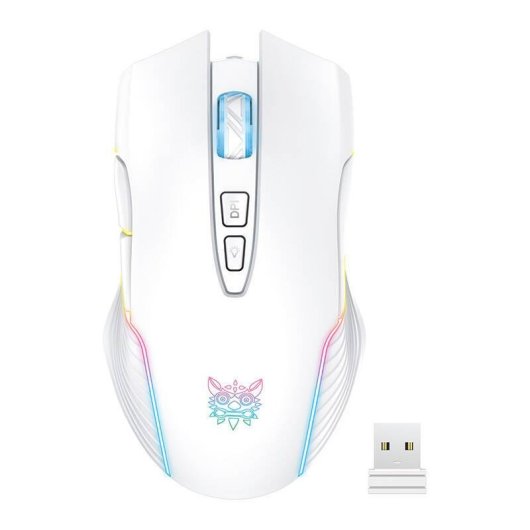Maus ONIKUMA CW905 Wireless Gaming 3600 DPI Weiß RGB 7 Tasten