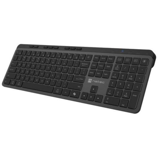 Teclado Natec Medusa inalámbrico estándar US con 21 teclas multimedia y Bluetooth 5.1