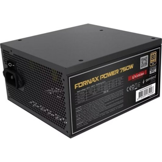 Fuente de Alimentación Gembird CCC-PSUGOLD-750W 750W Certificación 80+ Gold modular