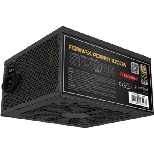 Fuente de Alimentación Gembird CCC-PSUGOLD-750W 750W Certificación 80+ Gold modular